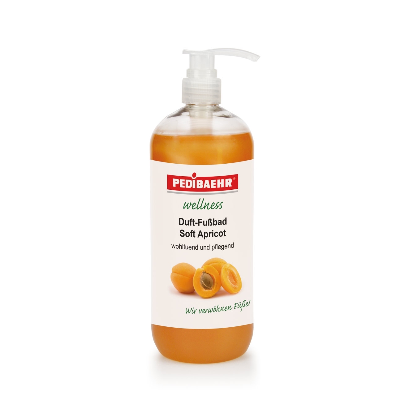 PEDIBAEHR Wellness Duft-Fußbad Soft Apricot + Pumpe 1000 ml