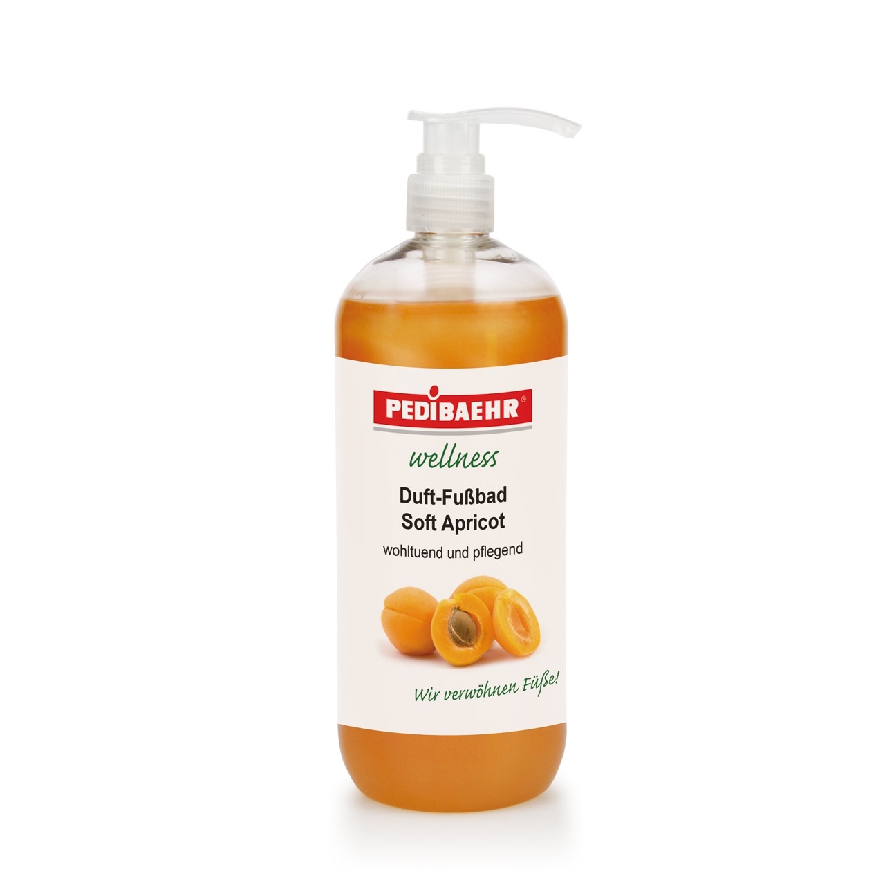 PEDIBAEHR Wellness Duft-Fußbad Soft Apricot + Pumpe 1000 ml PEDIBAEHR Wellness Duft-Fußbad Soft Apricot + Pumpe 1000 ml