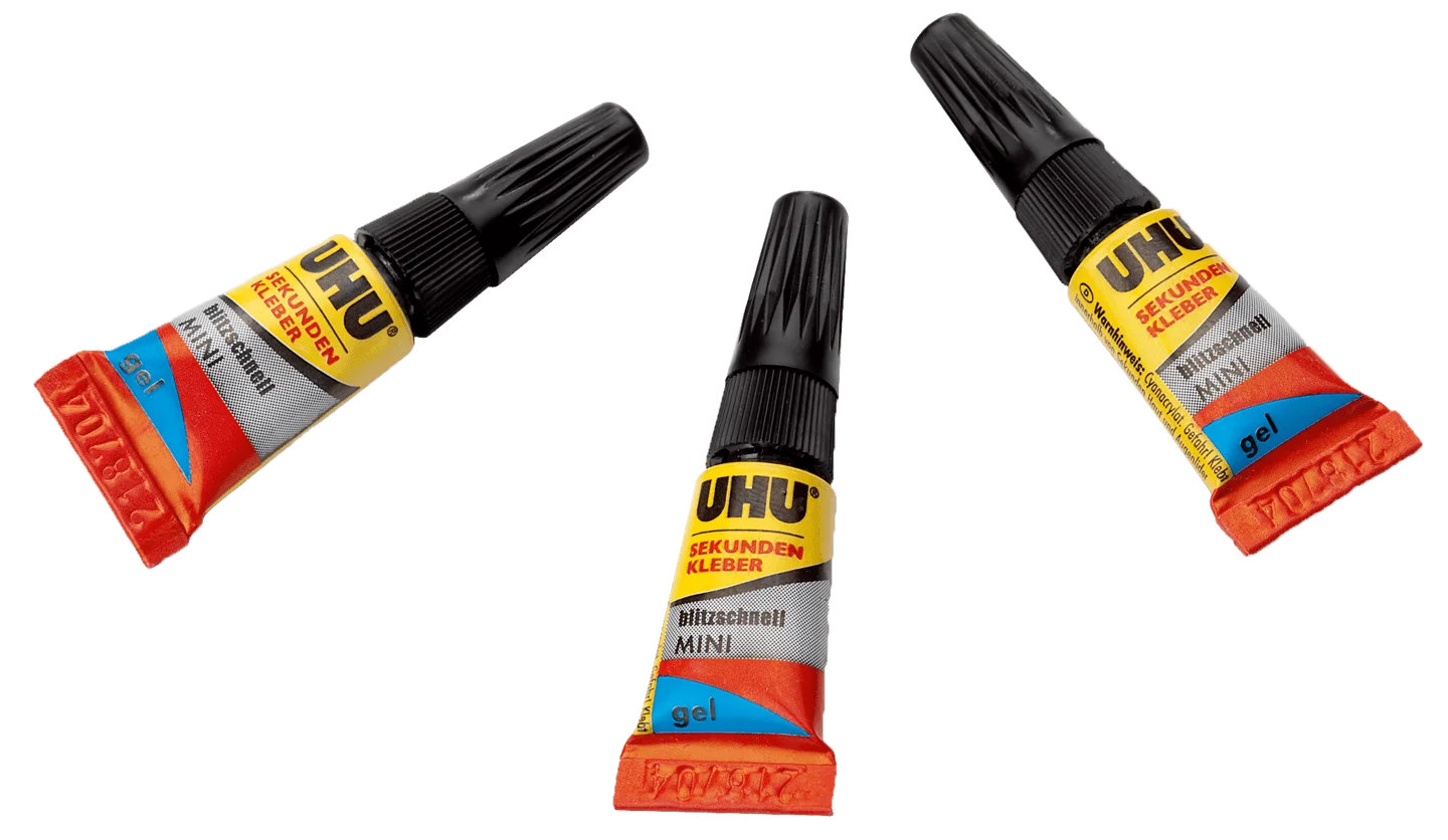 UHU Sekundenkleber Blitzschnell Minis Gel  3 x 1g UHU Sekundenkleber Blitzschnell Minis Gel  3 x 1g