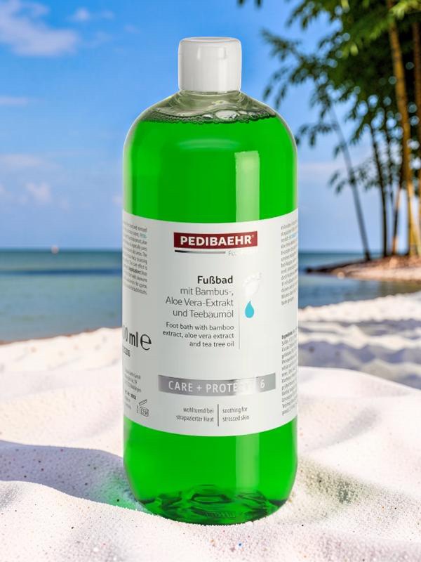 PEDIBAEHR Fußbad mit Bambus, AloeVera-Extrakt und Teebaumöl 1000 ml