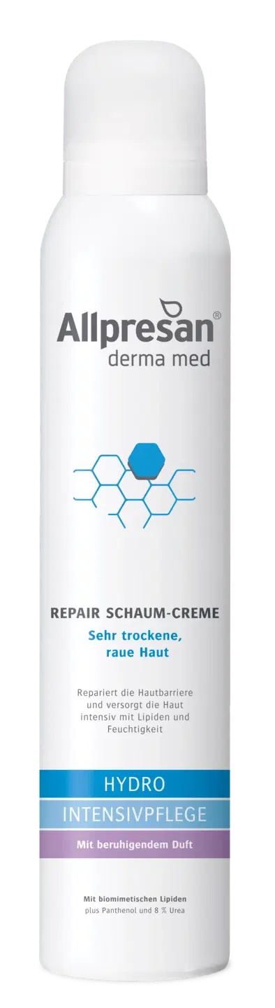 Allpresan Derma med Repair Schaum-Creme HYDRO INTENSIVPFLEGE mit beruhigendem Duft, 200 ml