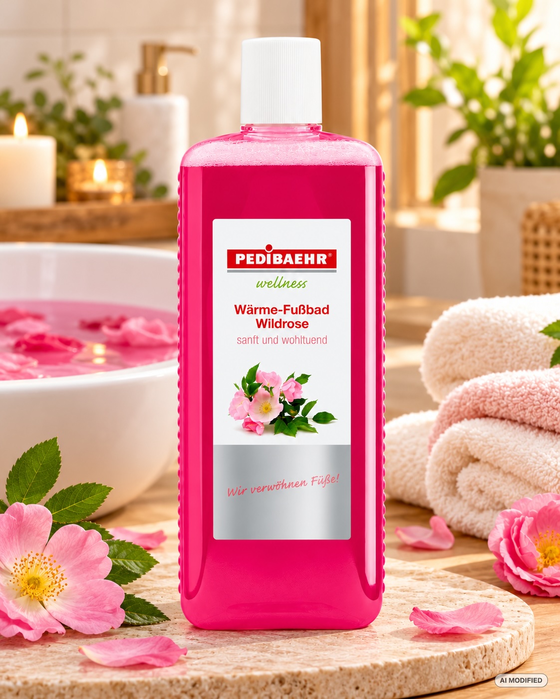 PEDIBAEHR Wärme-Fußbad Wildrose 1000 ml