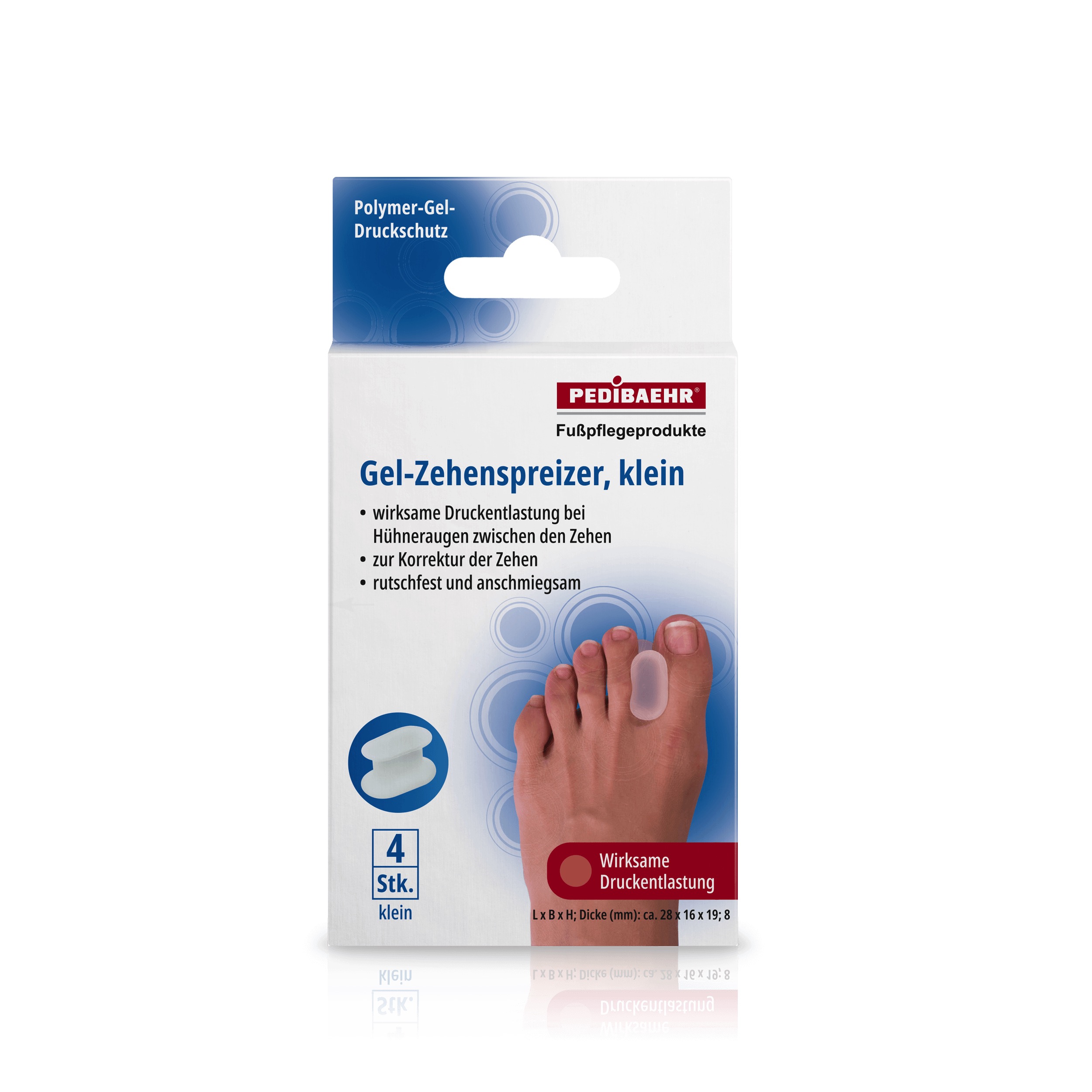 Pedibaehr Gel-Zehenspreizer klein 4 Stück Pedibaehr Gel-Zehenspreizer klein 4 Stück