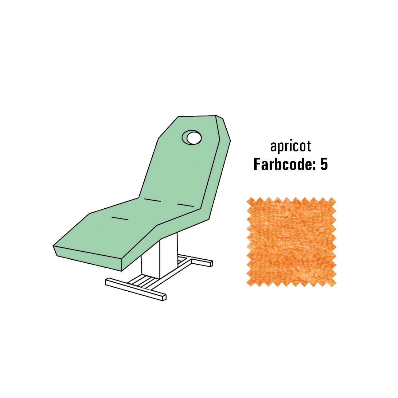 BAEHR Liegenbezug SPA UNIVERSAL apricot L: bis 220cm ; B: bis 100cm