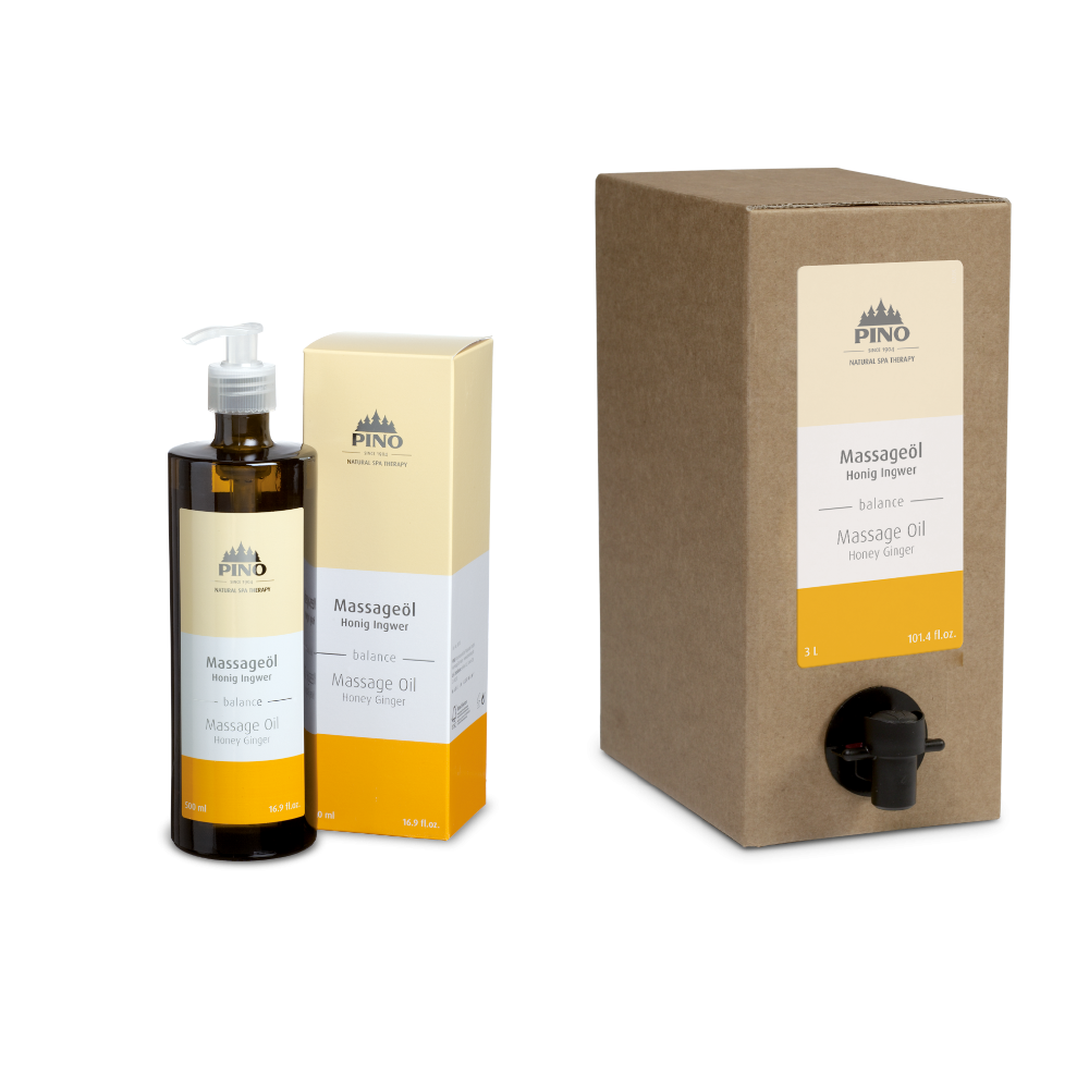 PINO naturreine Aroma Massageöle Honig Ingwer - balance 0,5 l PINO naturreine Aroma Massageöle Honig Ingwer - balance 0,5 l