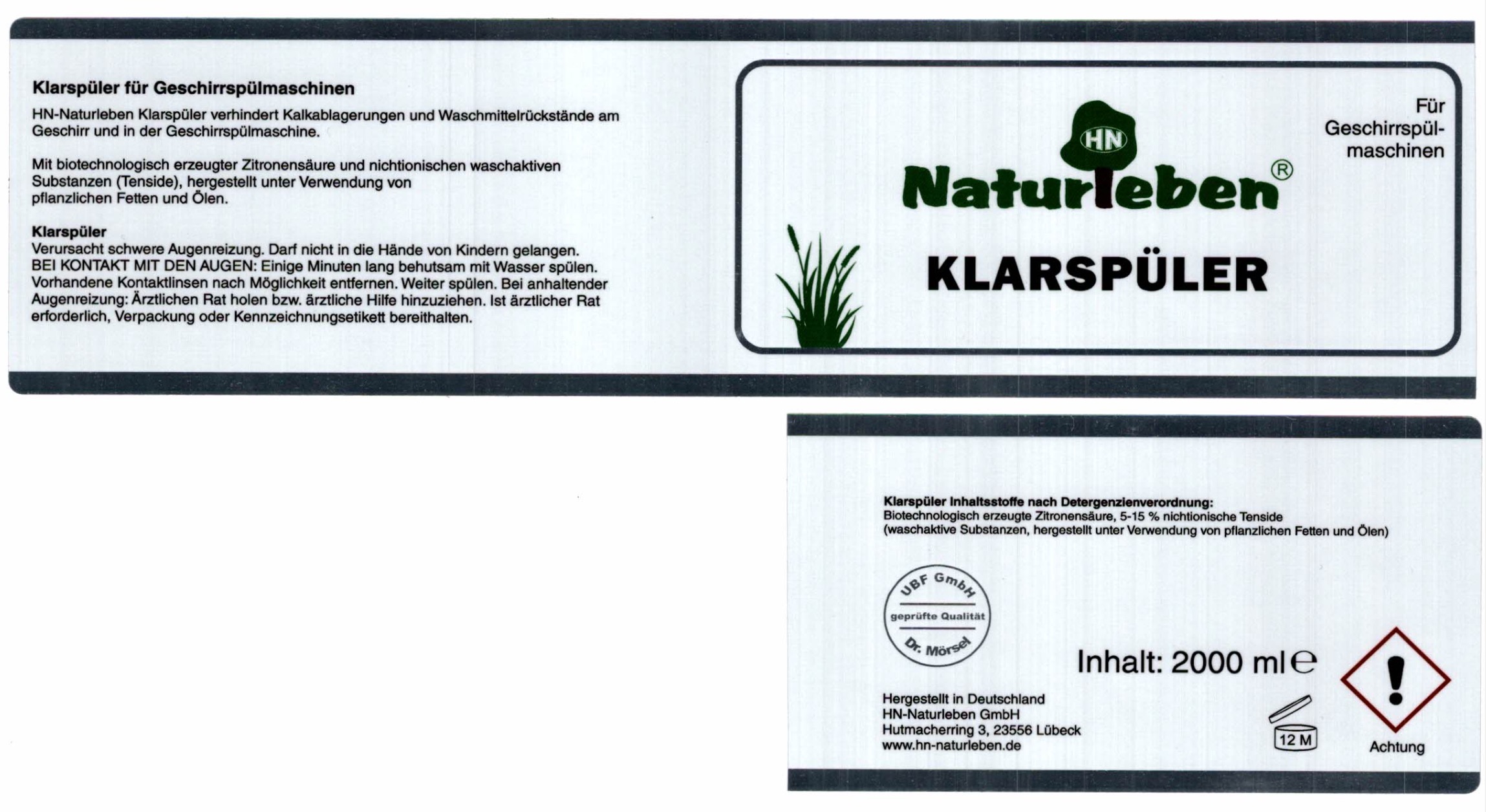 Naturleben Klarspüler 500 ml