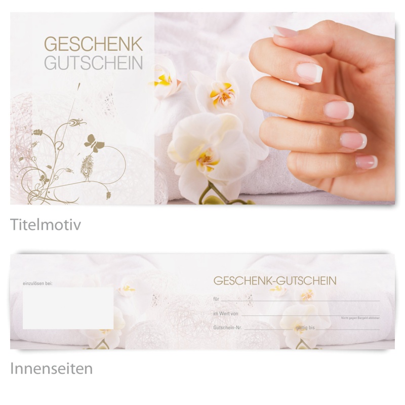 Gutschein DIN lang, NAILS 8 inkl. Umschläge 25 Stck Gutschein DIN lang, NAILS 8 inkl. Umschläge 25 Stck