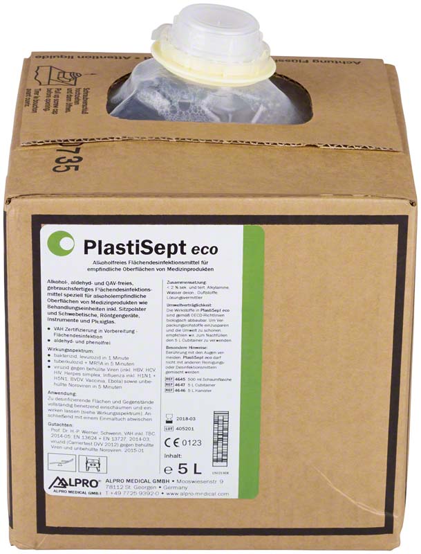 ALPRO PlastiSept eco - Oberflächendesinfektion | Cubitainer 5 Liter