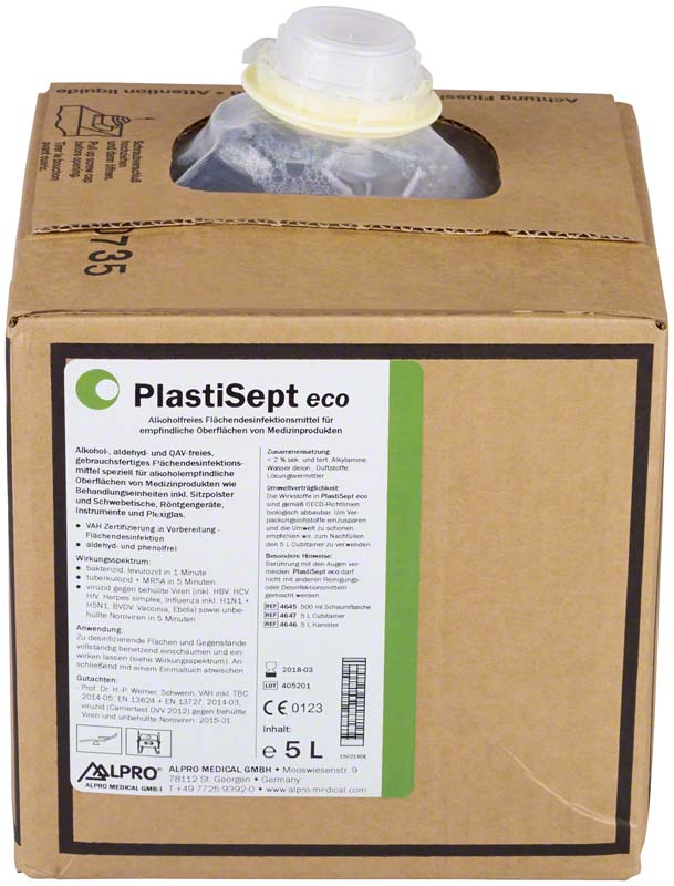 ALPRO PlastiSept eco - Oberflächendesinfektion | Cubitainer 5 Liter ALPRO PlastiSept eco - Oberflächendesinfektion | Cubitainer 5 Liter