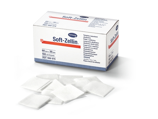 Soft-Zellin Alkoholtupfer, 100 Stück Soft-Zellin Alkoholtupfer, 100 Stück
