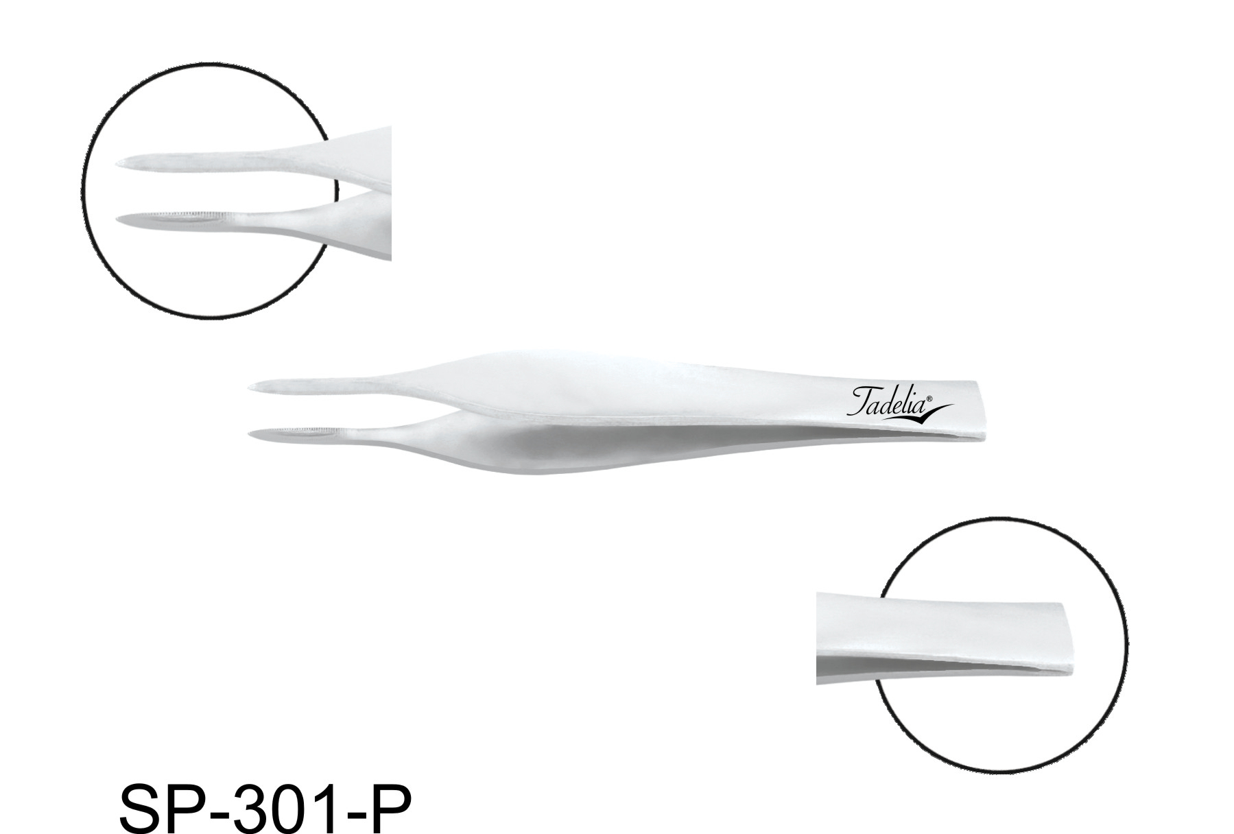 Tadelia® Professional Splitterpinzette | SP-301-P | Länge 9,5 cm