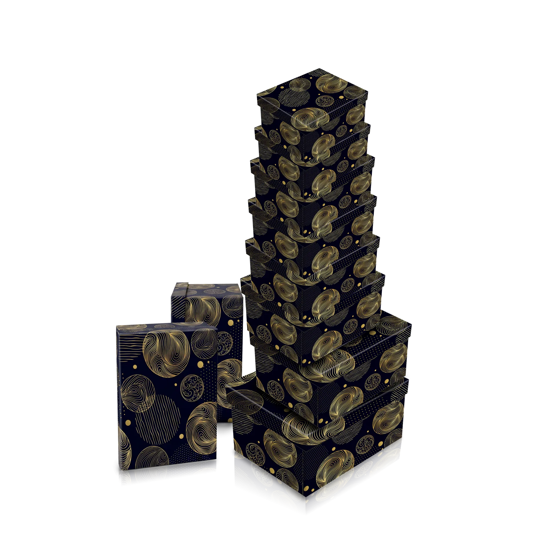 BAEHR Geschenkboxen stapelbar, 10er Set