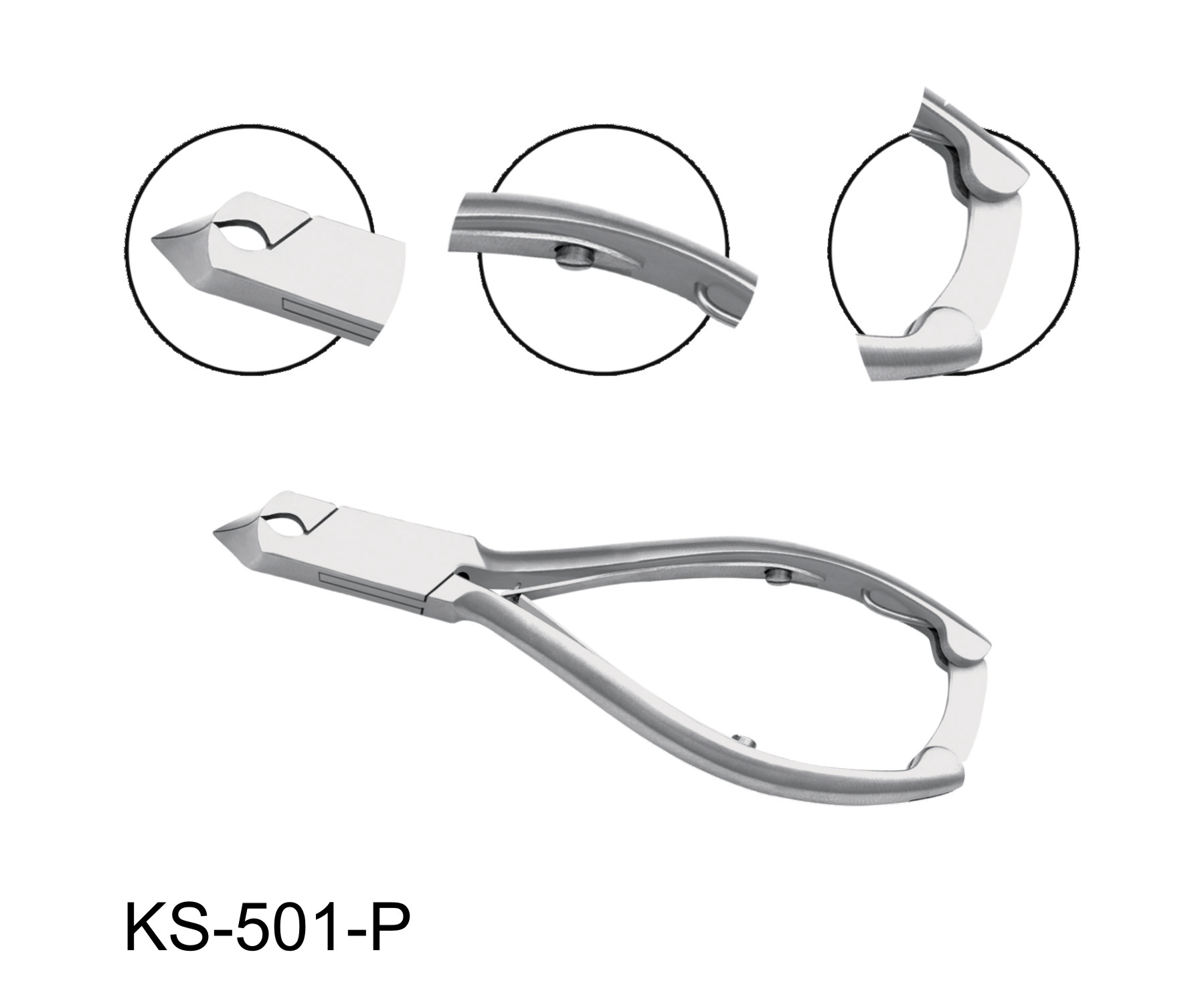 Tadelia® Professional Kopfschneider für Fußpflege und Podologie | KS-501-P | Länge 14 cm Schneide 15 mm 