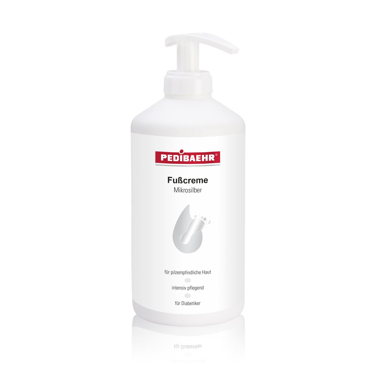 PEDIBAEHR Fusscreme Mikrosilber für pilzempfindliche Haut | 500 ml PEDIBAEHR Fusscreme Mikrosilber für pilzempfindliche Haut | 500 ml