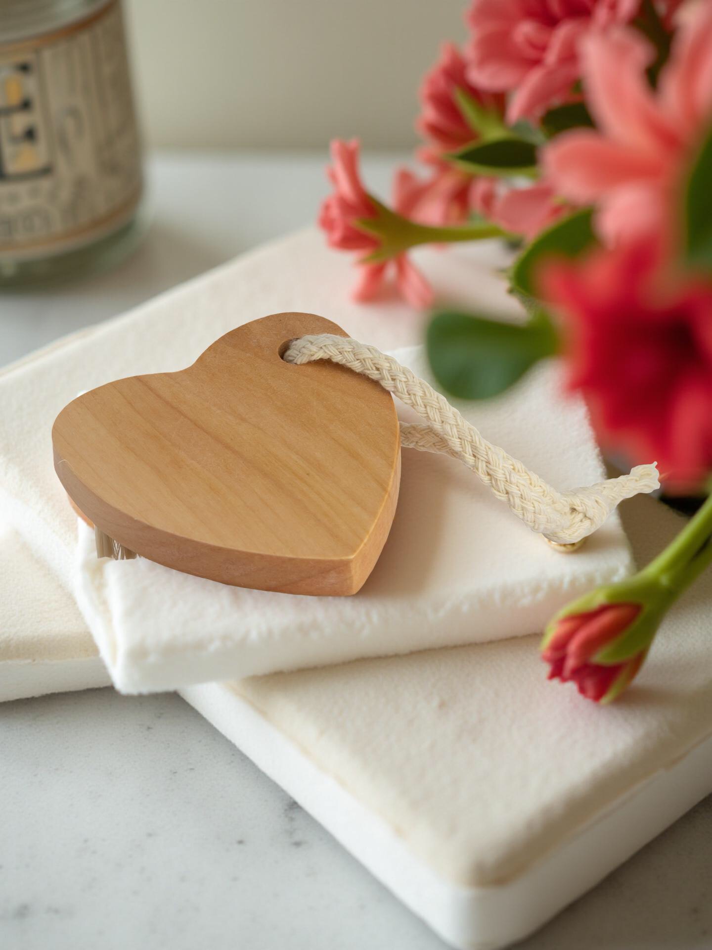 Holzbürstchen in Herzform, 1 Pack (10 Stk.)