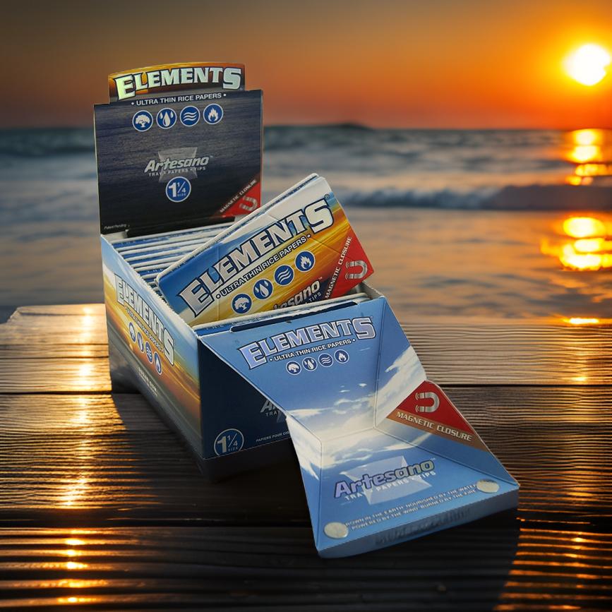 Elements Papers | Artesano 1¼, 15 x 50 Papers BOX Elements Papers | Artesano 1¼, 15 x 50 Papers BOX