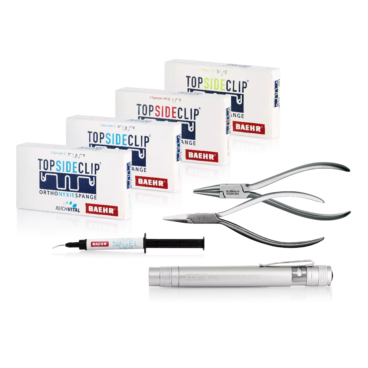 🟡 BAEHR Nagelkorrektur-Spangenset TOP SIDE CLIP, 8-teilig 🟡 BAEHR Nagelkorrektur-Spangenset TOP SIDE CLIP, 8-teilig