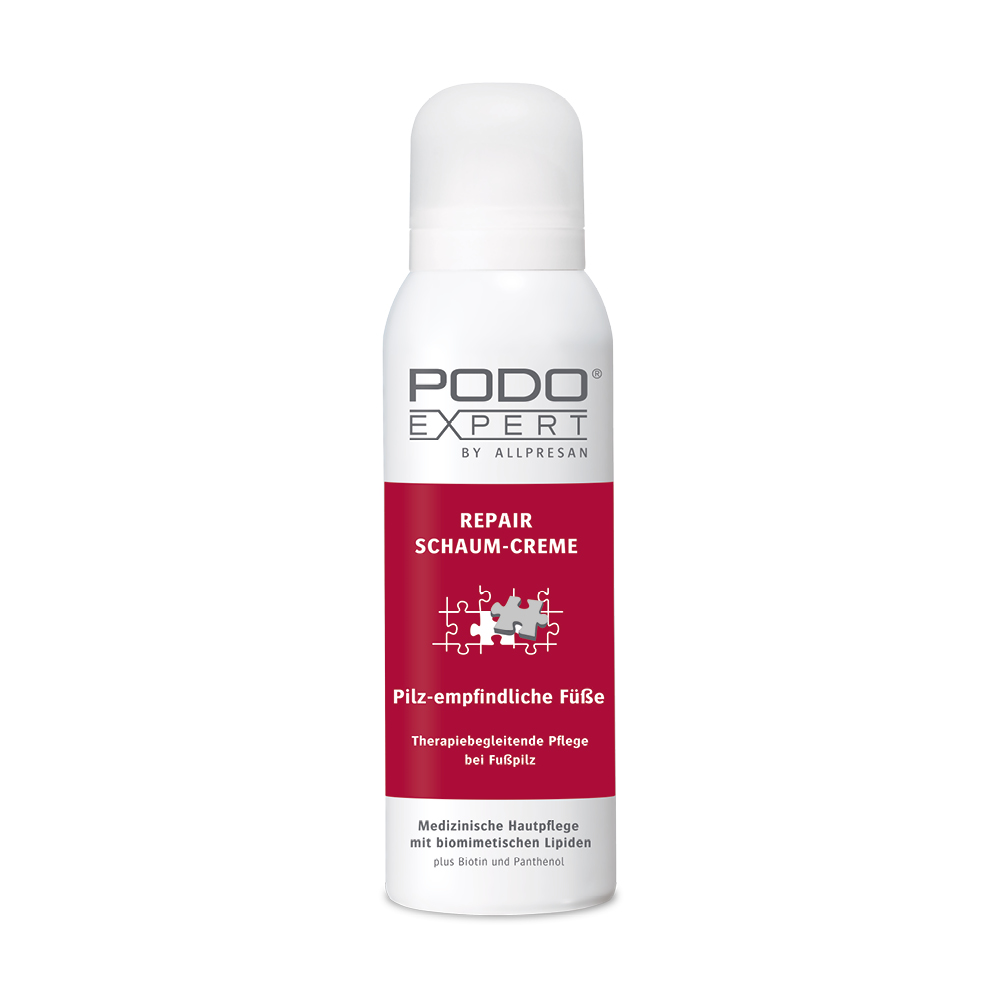 Allpresan PODOEXPERT Repair Schaum-Creme, therapiebegleitende Pflege bei Fußpilz, 125 ml