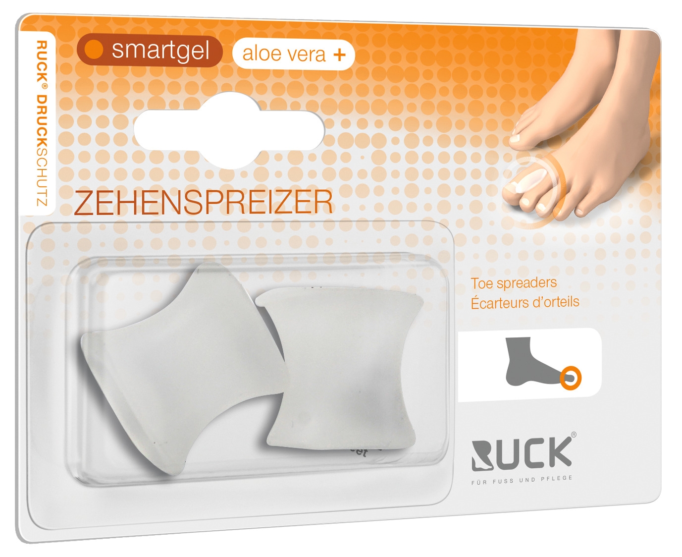 RUCK DRUCKSCHUTZ smartgel Zehenspreizer mittel 2 Stück RUCK DRUCKSCHUTZ smartgel Zehenspreizer mittel 2 Stück