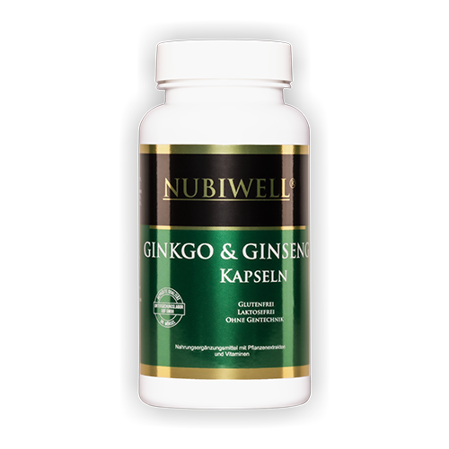 Nubiwell Ginkgo & Ginseng 90 Kapseln 484 mg = 43,6 g Nubiwell Ginkgo & Ginseng 90 Kapseln 484 mg = 43,6 g