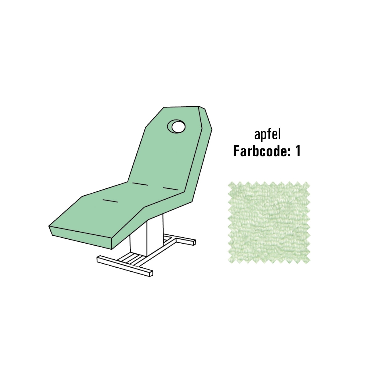 BAEHR Liegenbezug SPA UNIVERSAL apfel L: bis 220cm ; B: bis 100cm