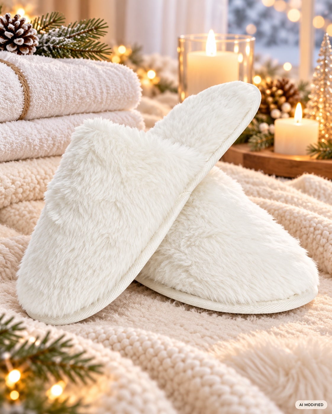 BAEHR Fuzzy Slippers Weihnachten 1 Packung (3 Paar)