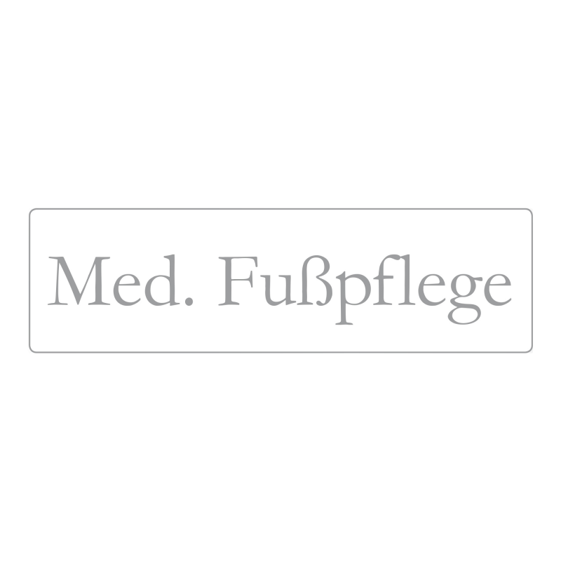 🟡 Hinweisschild Med. Fusspflege 35 x 10 cm rechteckig 🟡 Hinweisschild Med. Fusspflege 35 x 10 cm rechteckig