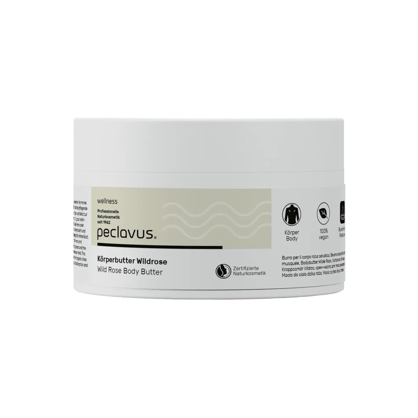 PECLAVUS Körperbutter Wildrose 250 ml | Ruhe finden