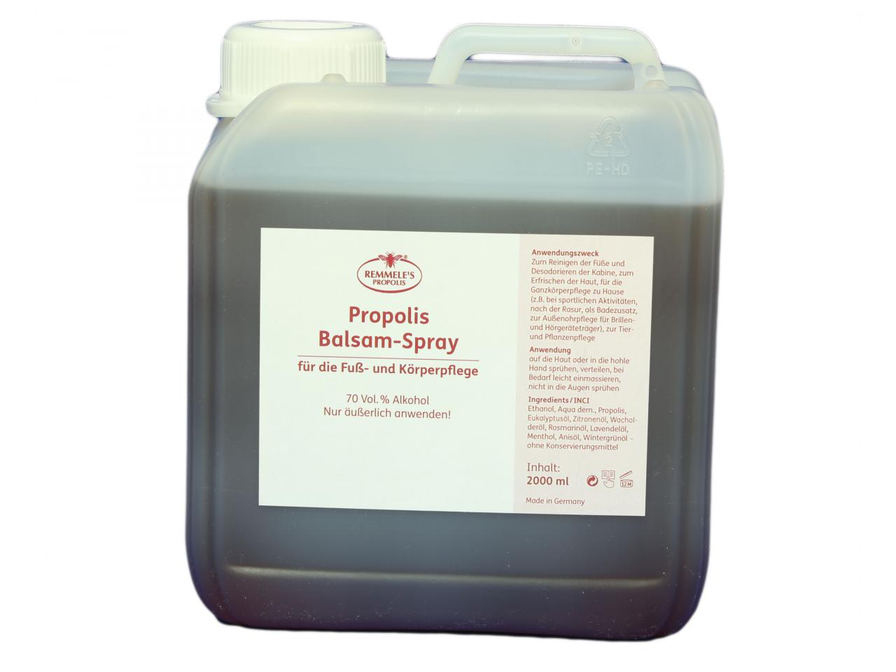 REMMELE`s PROPOLIS Balsam Spray zur hygienischen Händereinigung | 2,0 Liter