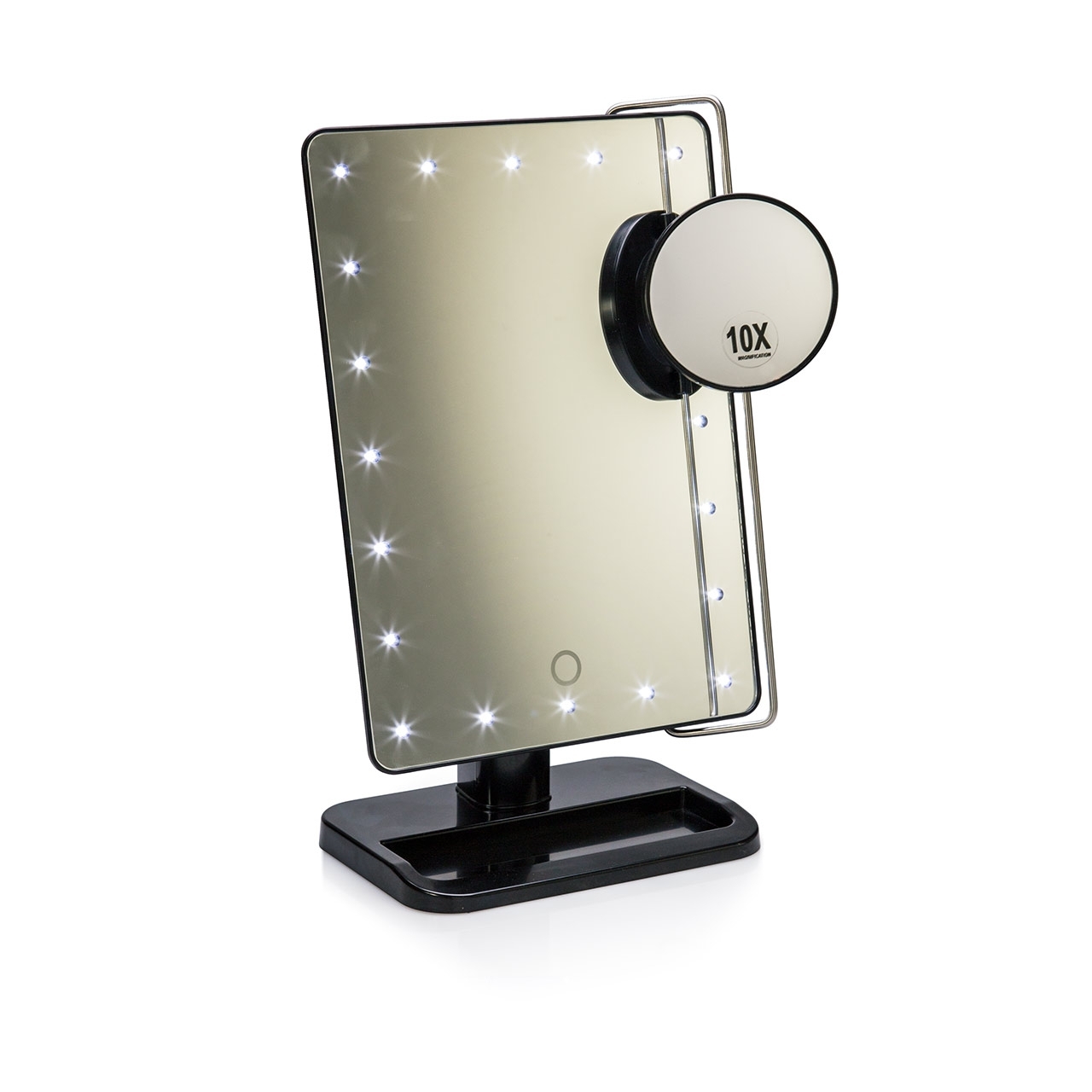 Stellspiegel mit 20 LED-Leuchten dimmbar Stellspiegel mit 20 LED-Leuchten dimmbar