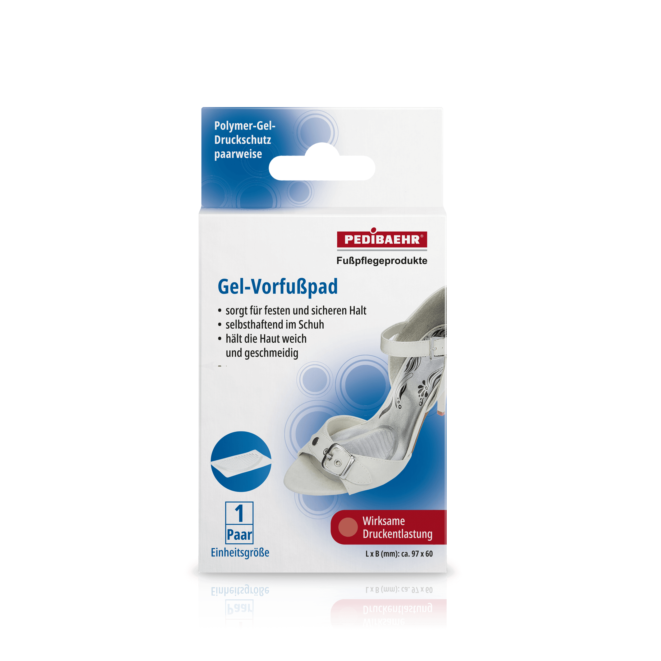 Pedibaehr Gel-Vorfußpads, 1 Paar Pedibaehr Gel-Vorfußpads, 1 Paar
