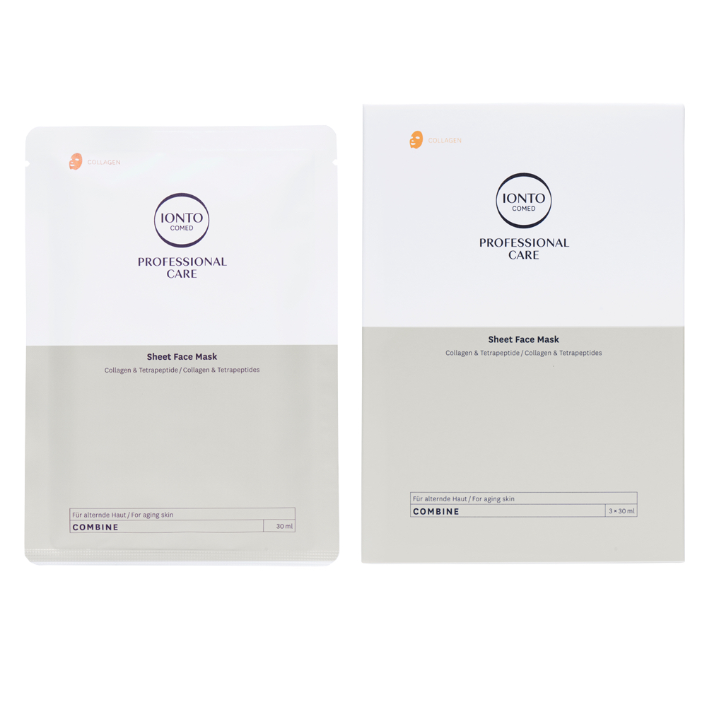 IONTO-COMED Professional Care Combine Sheet-Face-Mask Collagen 3 Stück