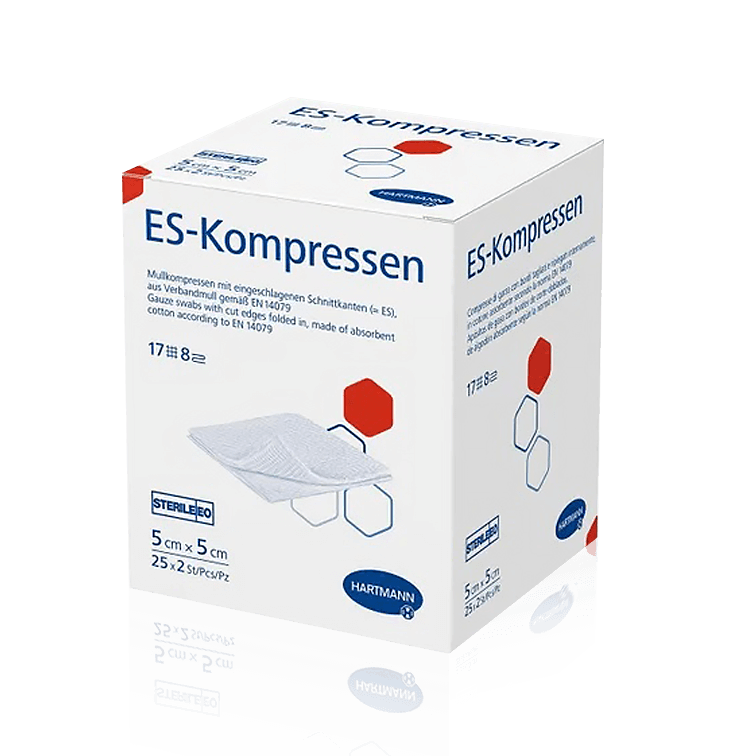 Hartmann ES-Kompressen, 5 x 5 cm, 25 x 2 Stück Hartmann ES-Kompressen, 5 x 5 cm, 25 x 2 Stück