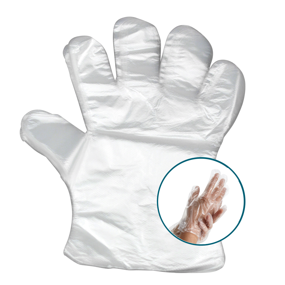 CARE MORE Einweg-Plastik-Schutzhandschuhe à 100 Stück CARE MORE Einweg-Plastik-Schutzhandschuhe à 100 Stück