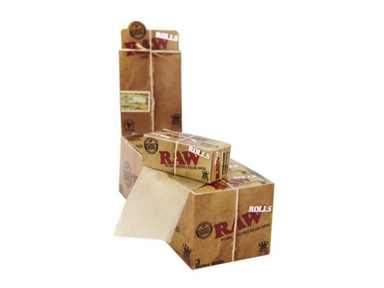 BOX RAW papers | Classic King Size Rolls | BOX 12x 3 m