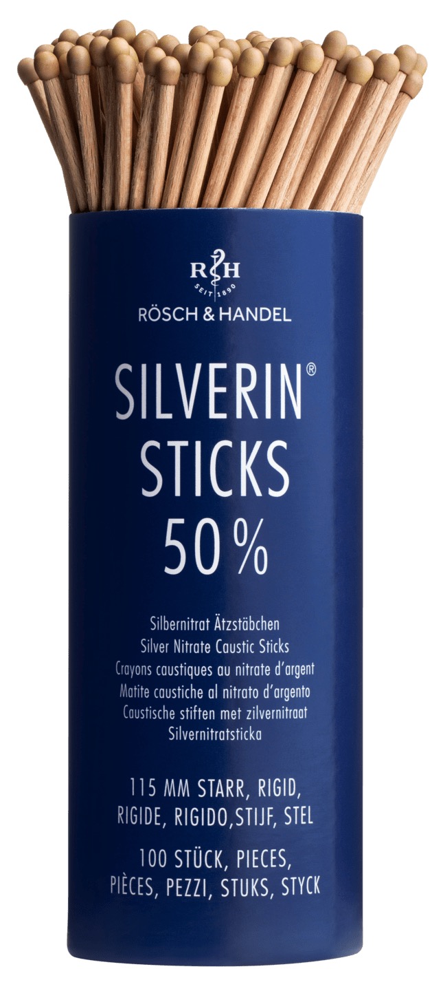 Silverin Silbernitrat-Kaliumnitrat Ätzstäbchen 50% 100 Stück