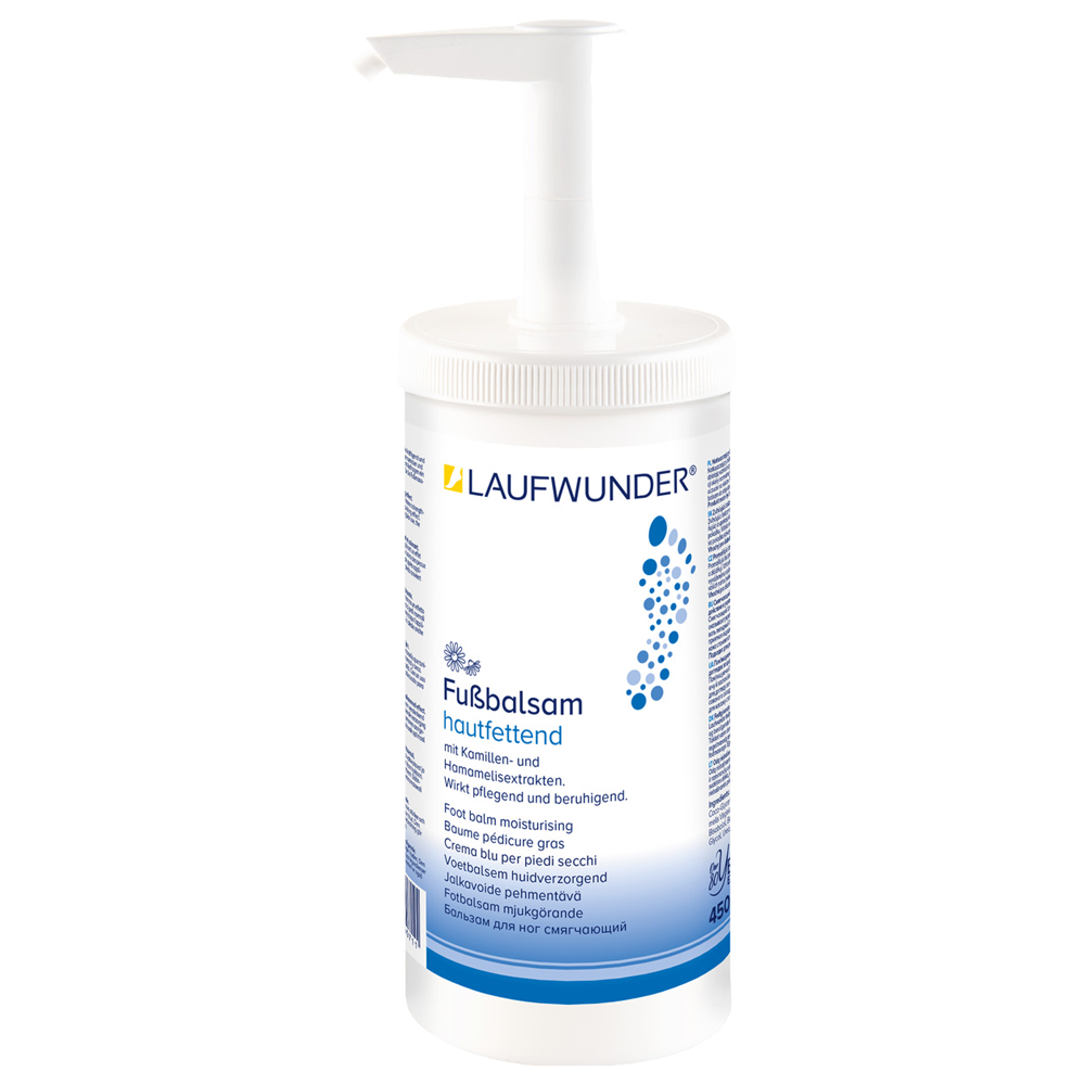 🔴 LAUFWUNDER Fußbalsam hautfettend 450 ml mit Spender 🔴 LAUFWUNDER Fußbalsam hautfettend 450 ml mit Spender