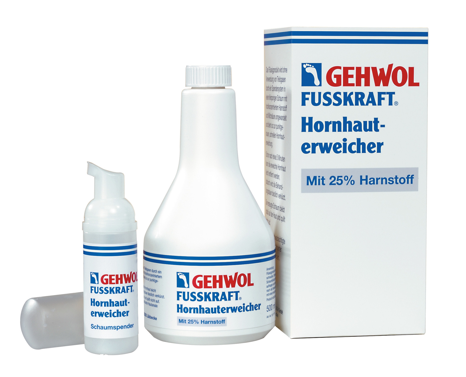 GEHWOL Hornhauterweicher mit 25 % Harnstoff und Schaumspenderflasche 500 ml