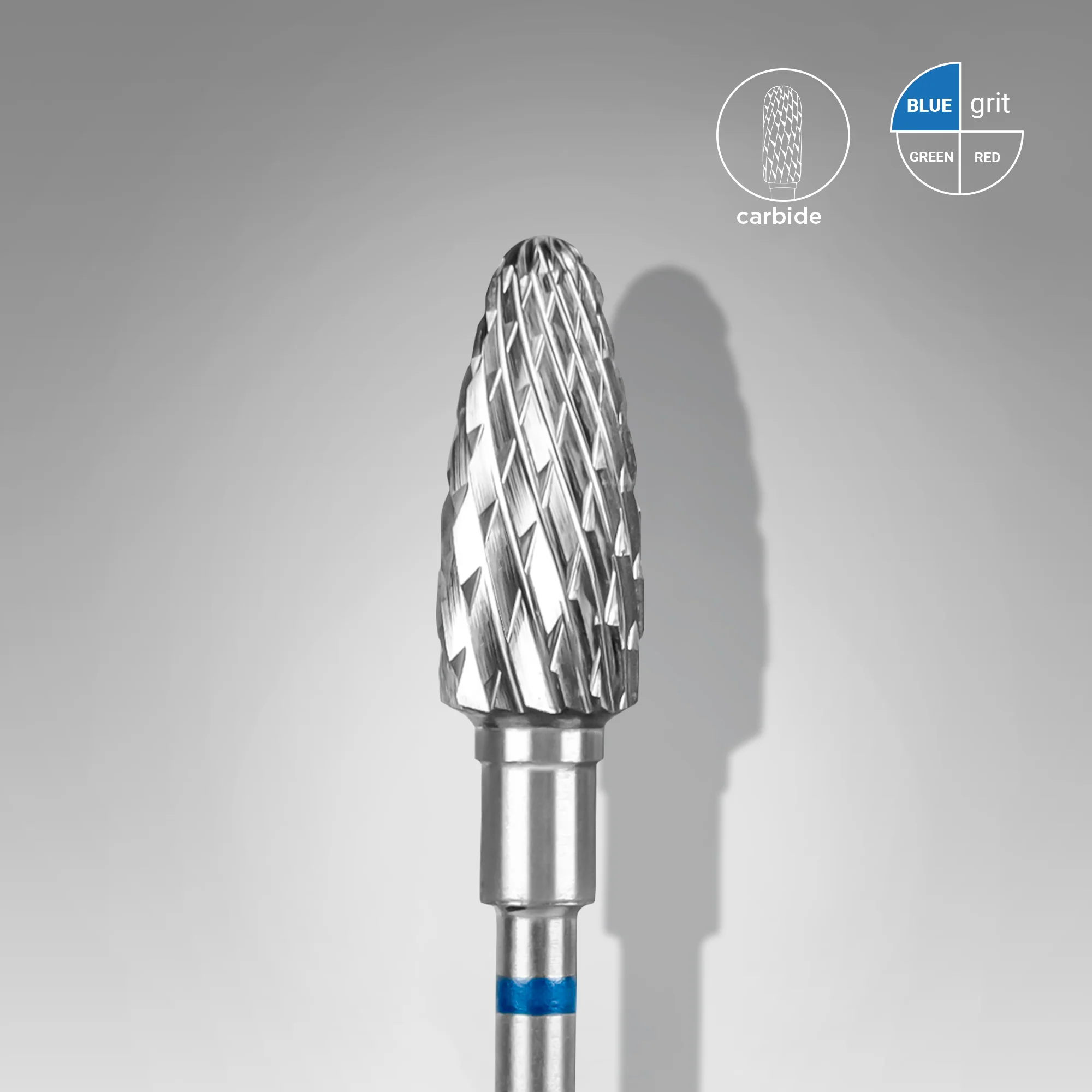 STALEKS Hartmetallfräse "Mais" blau, Durchmesser 6 mm / Arbeitsteil 14 mm STALEKS Hartmetallfräse "Mais" blau, Durchmesser 6 mm / Arbeitsteil 14 mm