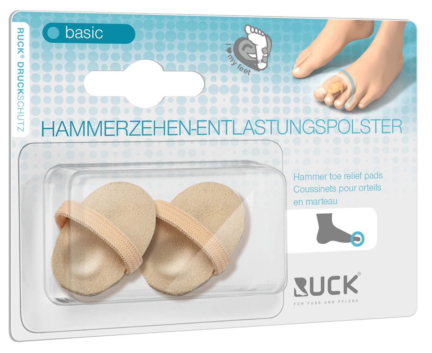 RUCK DRUCKSCHUTZ basic Hammerzehen-Entlastungspolster | 2 Stück RUCK DRUCKSCHUTZ basic Hammerzehen-Entlastungspolster | 2 Stück