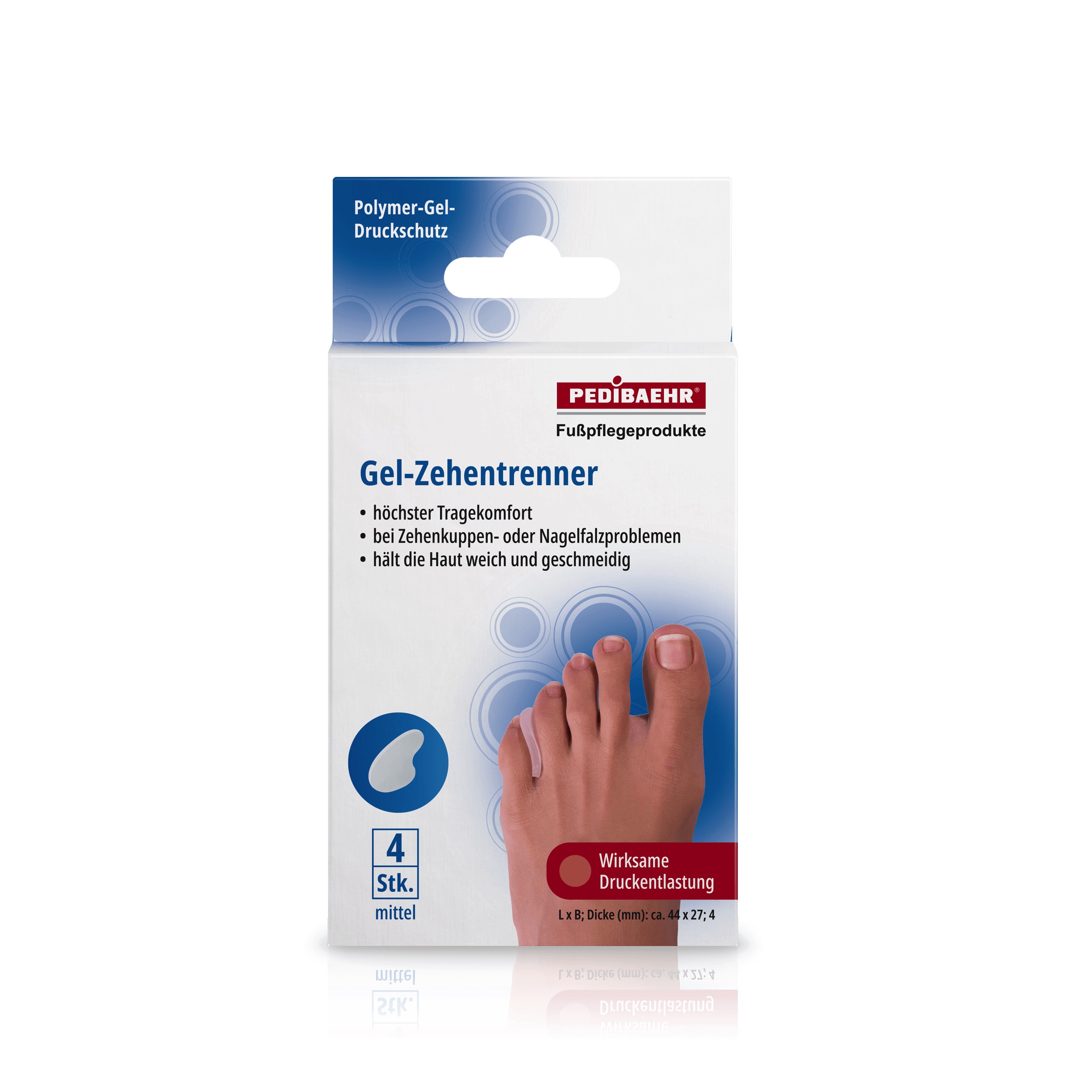 Pedibaehr Gel-Zehentrenner medium 4 Stück Pedibaehr Gel-Zehentrenner medium 4 Stück