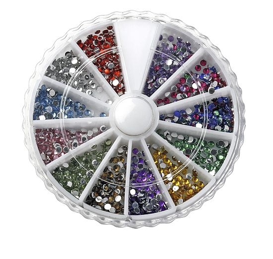 Rondell Steinchen rund/groß, 1200 Stück Rondell Steinchen rund/groß, 1200 Stück