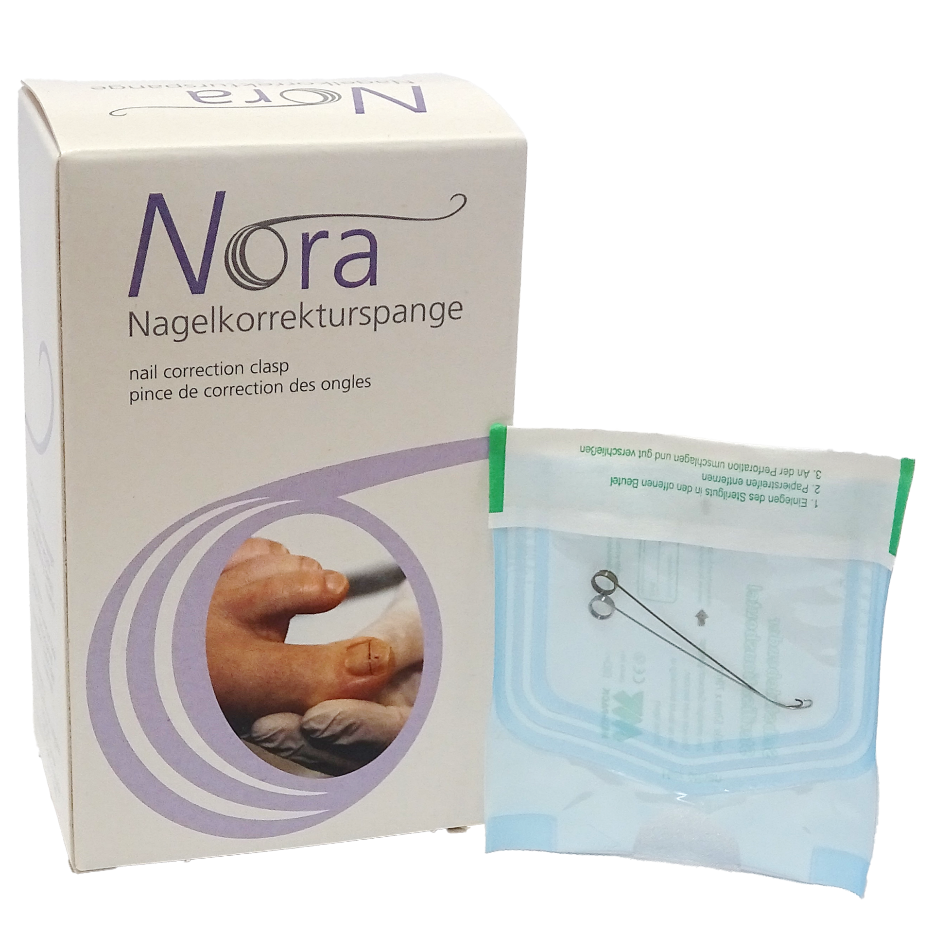 NORA Nagelkorrekturspangen© soft/normal (silber/bronze)