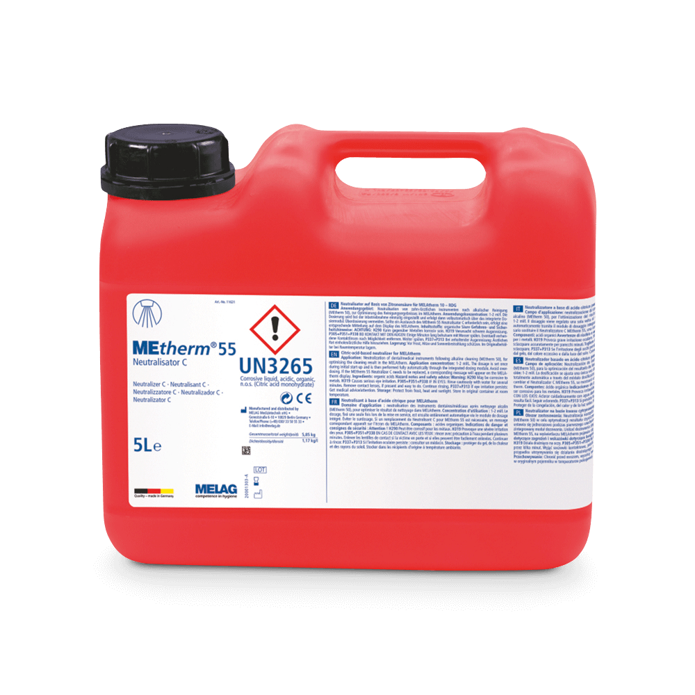 🌸 MELAG MEtherm 55 - Neutralisator C (11621) auf Zitronensäurebasis, 5L 🌸 MELAG MEtherm 55 - Neutralisator C (11621) auf Zitronensäurebasis, 5L