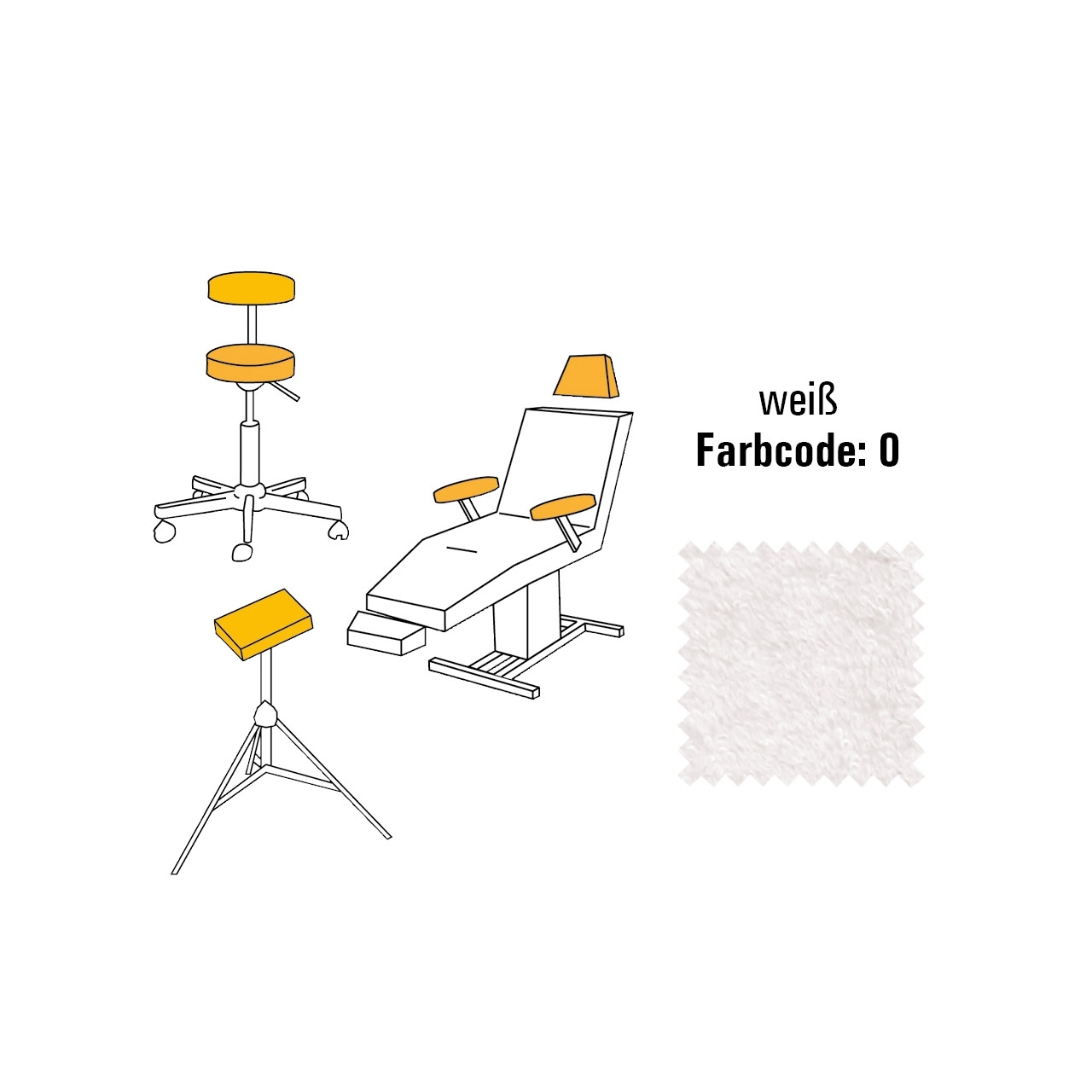 BAEHR Hockerbezug MEDIUM, weiß bis Ø 42cm