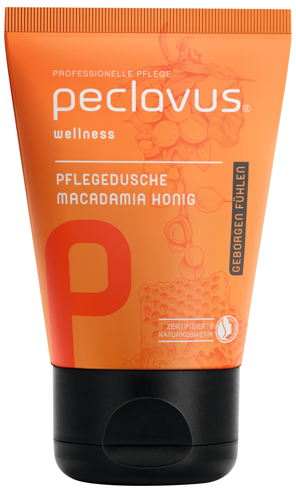 PECLAVUS Pflegedusche Macadamia Honig 30 ml | Geborgen fühlen