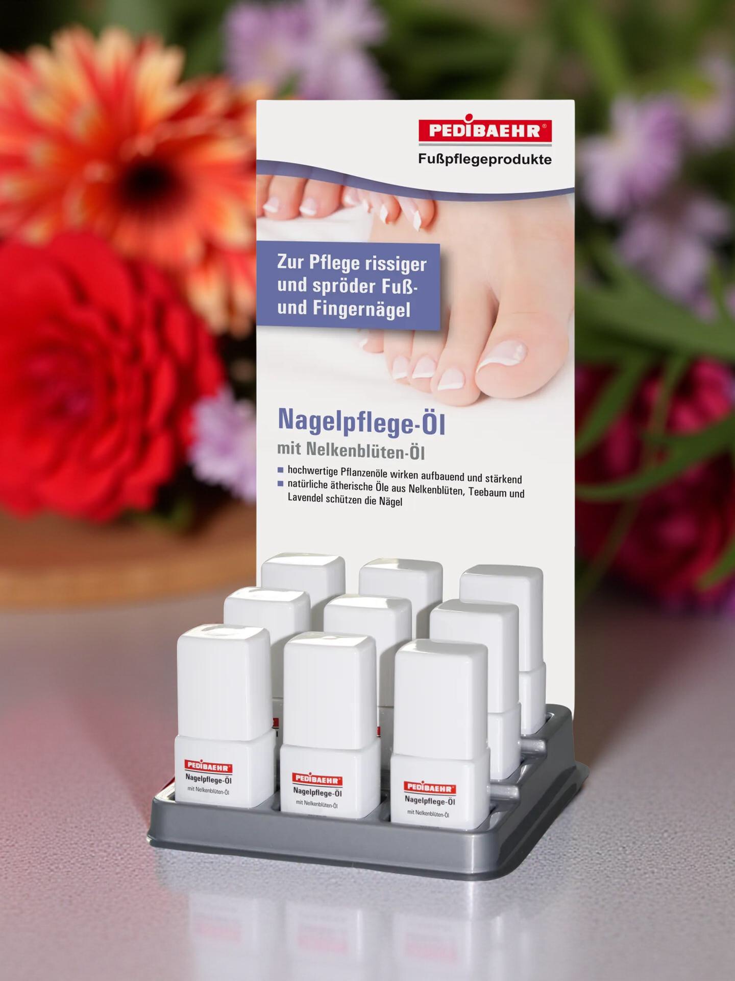 PEDIBAEHR Nagelpflegeöl-Set 9 Flaschen á 11 ml im Display PEDIBAEHR Nagelpflegeöl-Set 9 Flaschen á 11 ml im Display