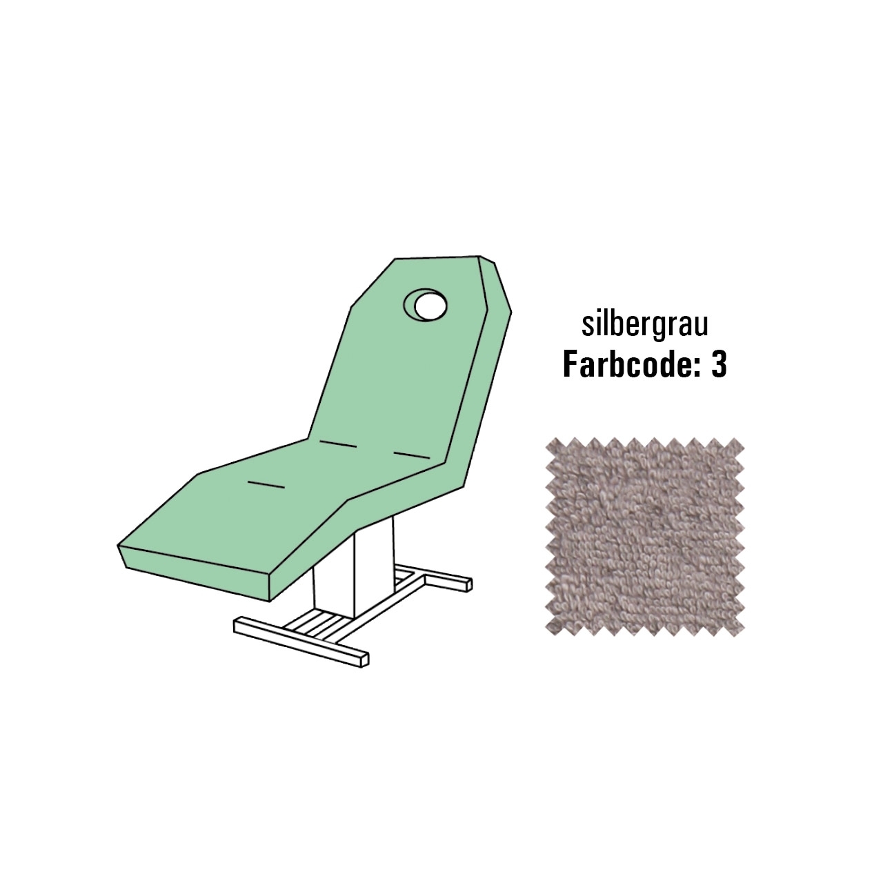 BAEHR Liegenbezug SPA UNIVERSAL silbergrau L: bis 220cm ; B: bis 100cm