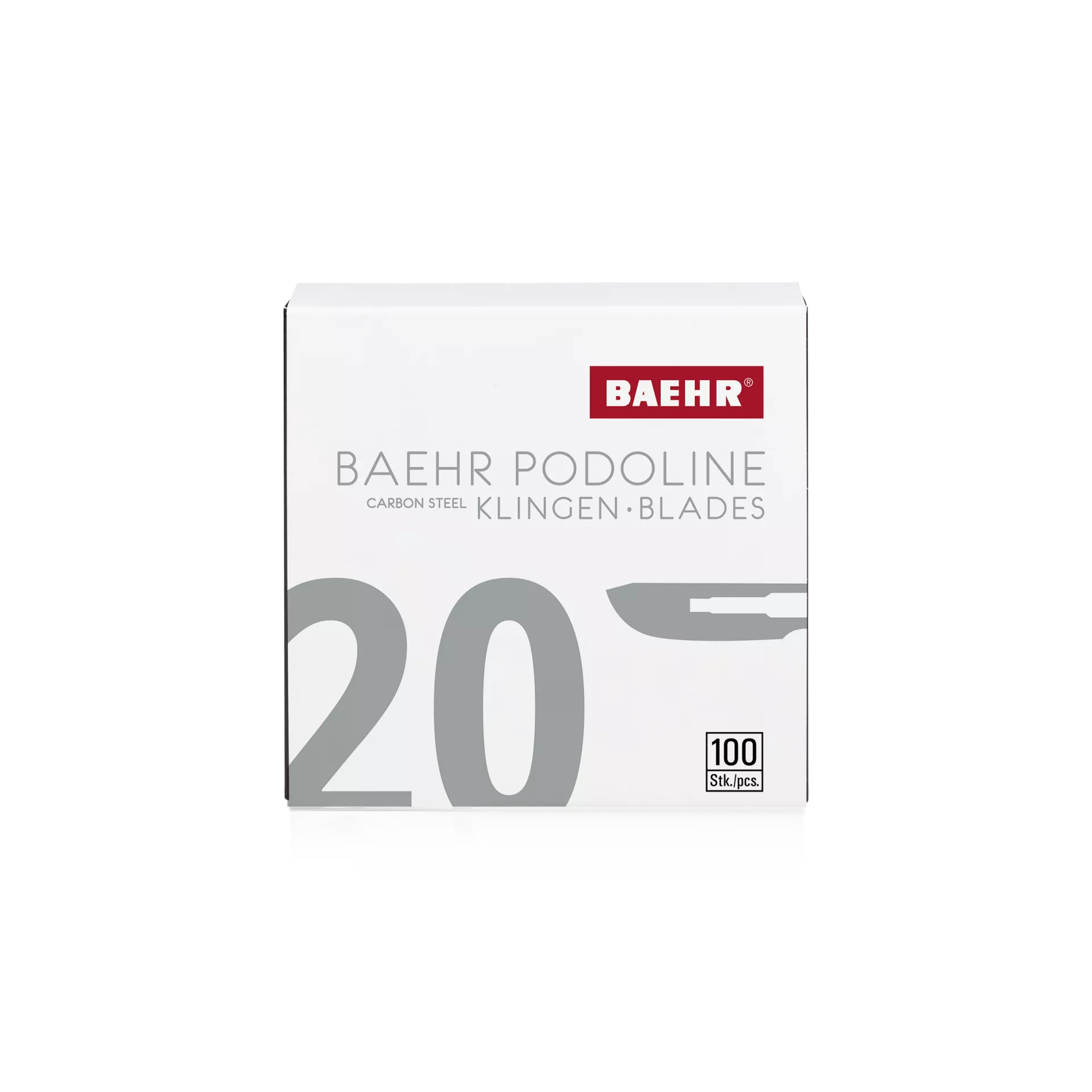 BAEHR Podoline Skalpellklingen 100 Stück | Figur 20 BAEHR Podoline Skalpellklingen 100 Stück | Figur 20