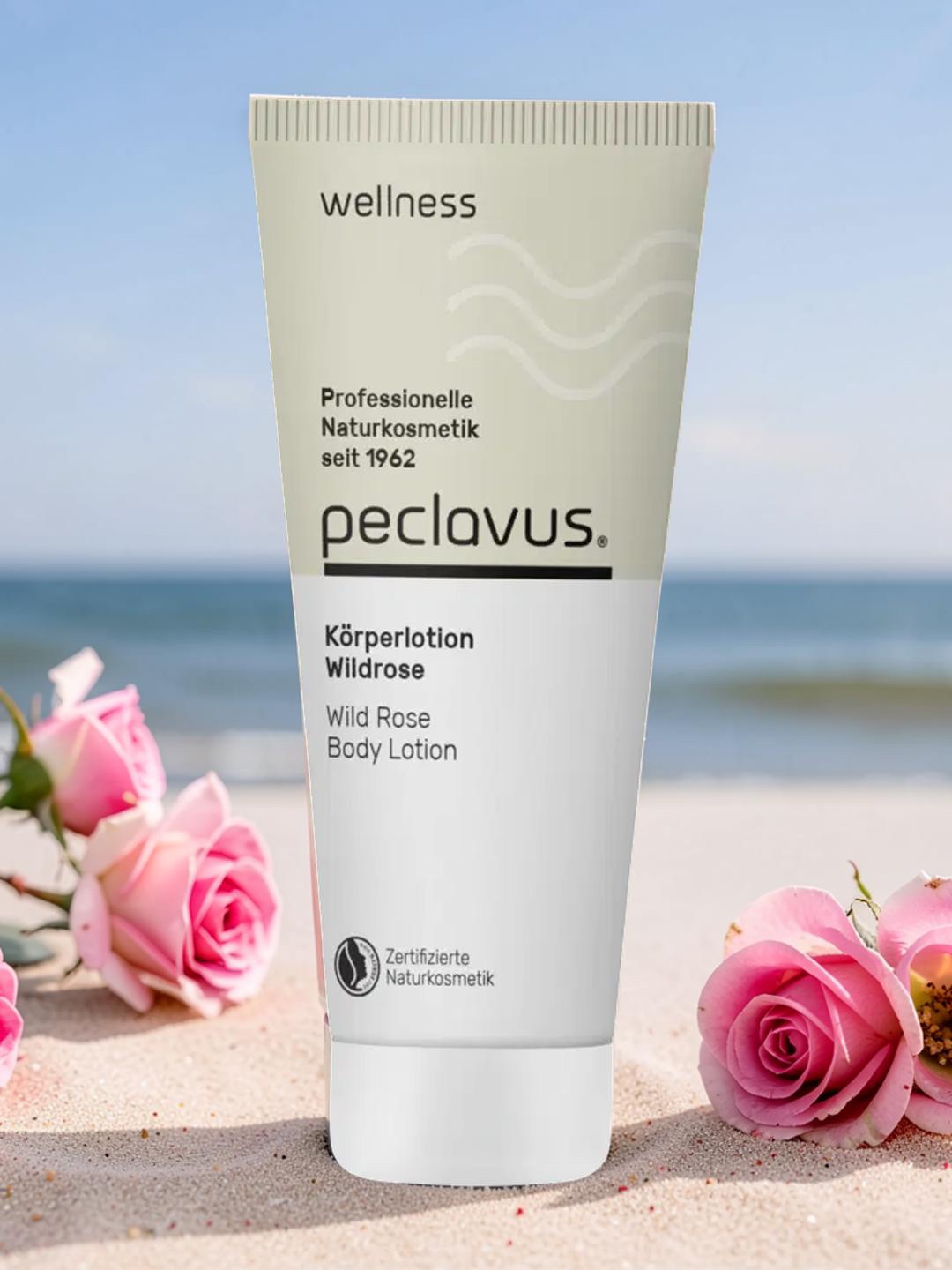 PECLAVUS wellness Körperlotion Wildrose 30 ml | Ruhe finden